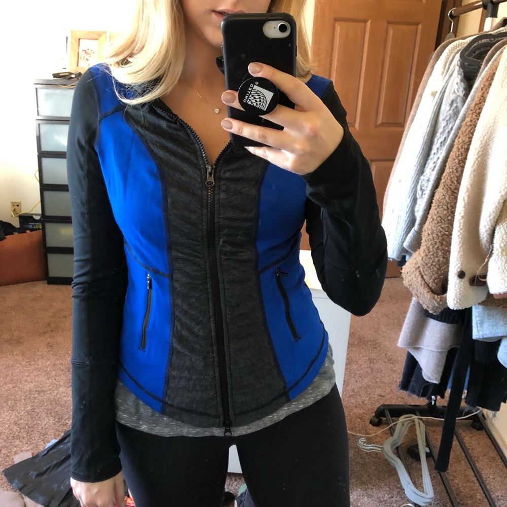 Blue Zella Training Zip Up Jacket